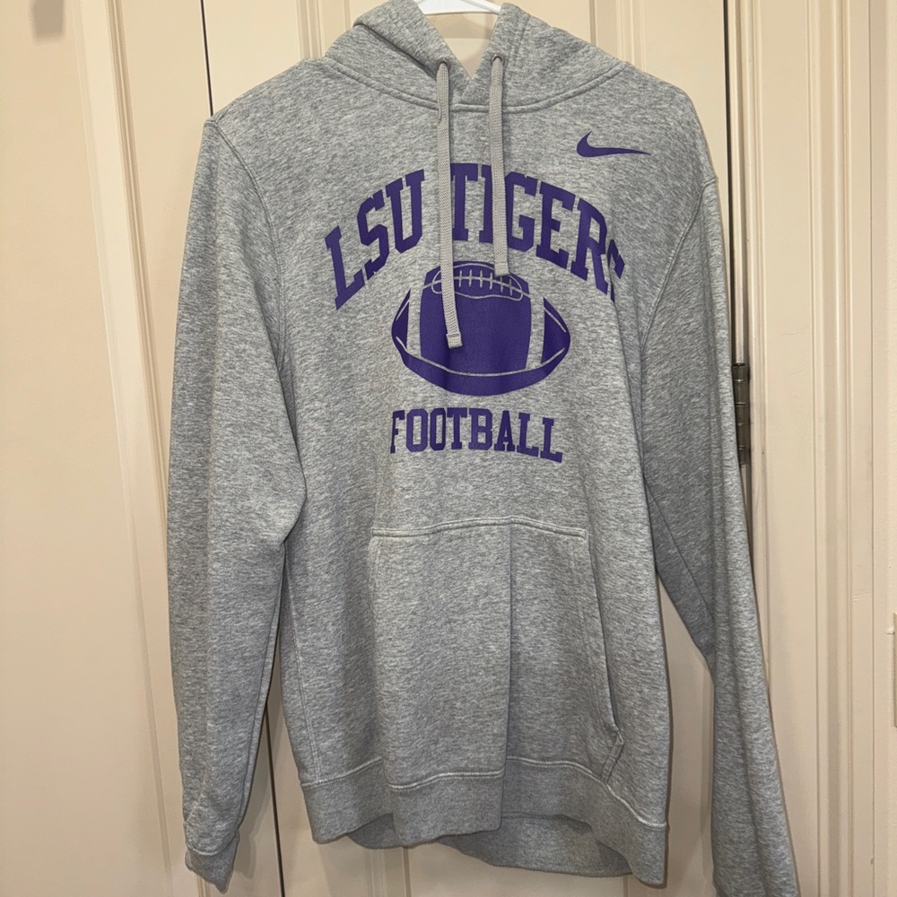 Nike Gray and Purple Sweatshirt LSU Tigers Football